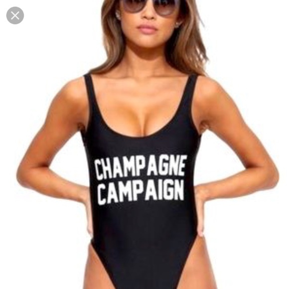 PRIVATE PARTY Other - Black “Champagne Campaign” Swimsuit